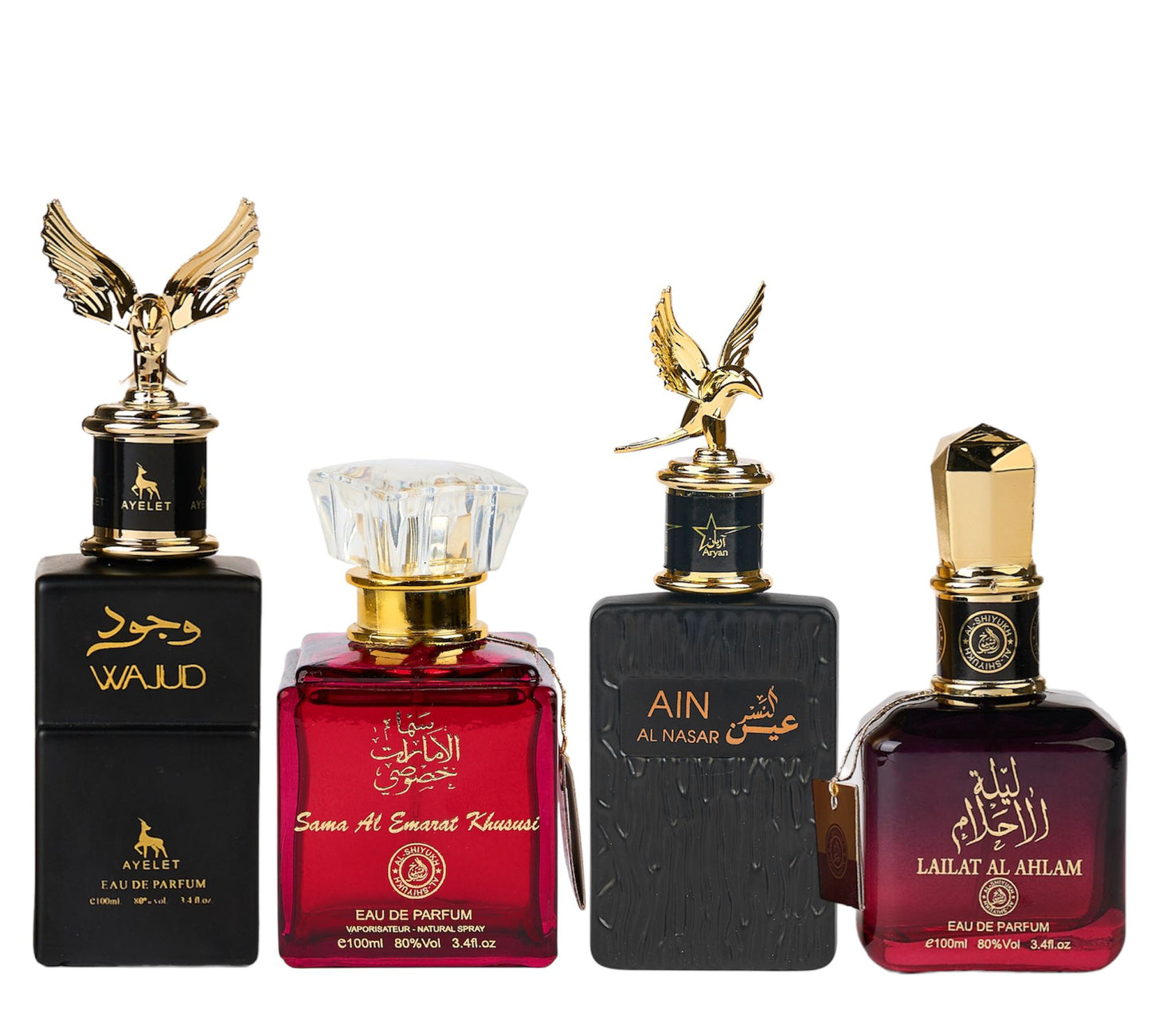 Set 4 Parfumuri Orientale ( 2xDama + 2xBarbat) - Wajud + Sama Al Emarat + Ain Al Nasr + Lailat Al Ahlam