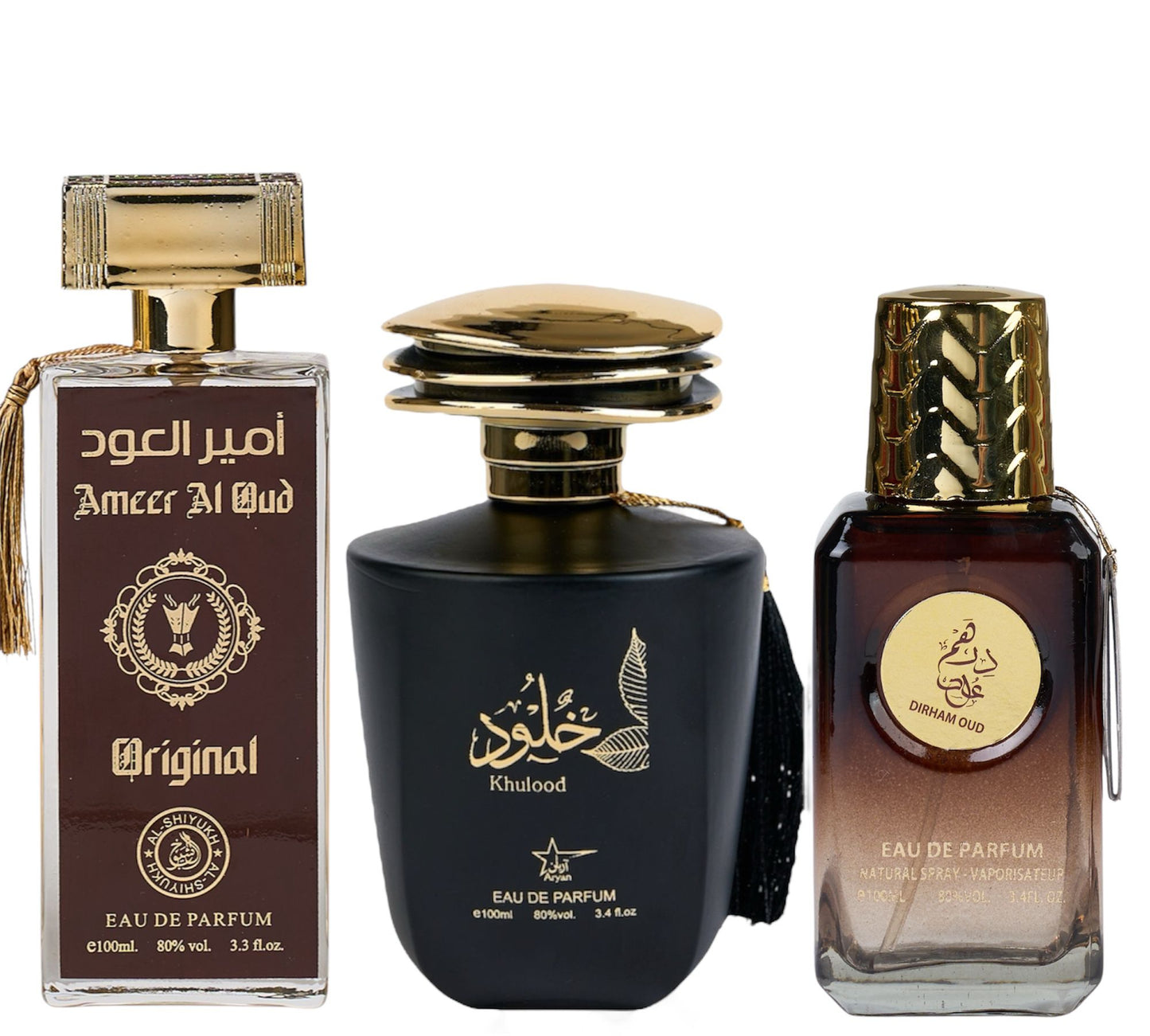 Set 3 Parfumuri Orientale De Barbati - Ameer Original + Khulood + Dirham Oud