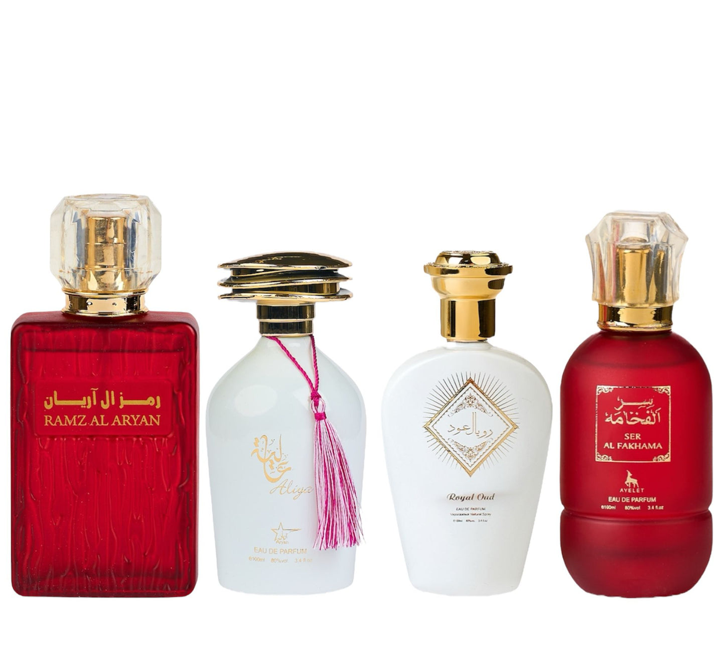 Set 4 Parfumuri Orientale De Dama - Ramz Al Aryan + Royal Oud + Aliya + Fakhama