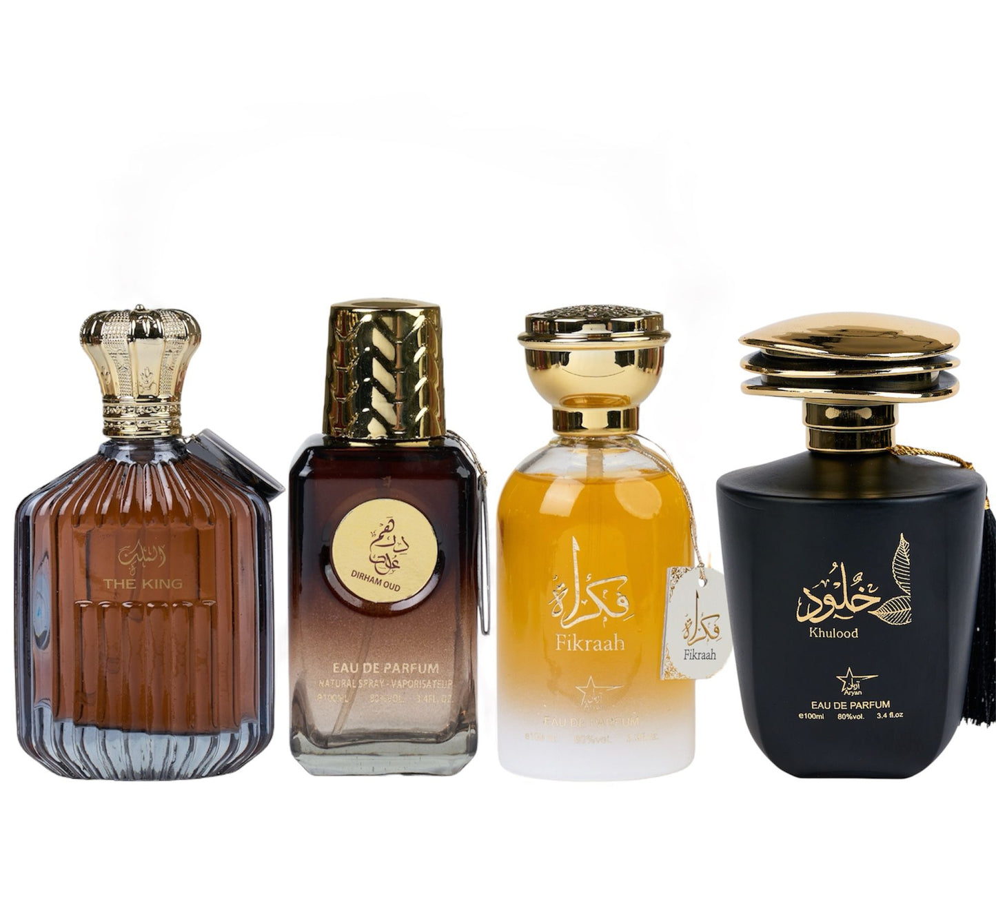 Set 4 Parfumuri Orientale de Barbati - The King + Dirham Oud + Fikraah + Khulood