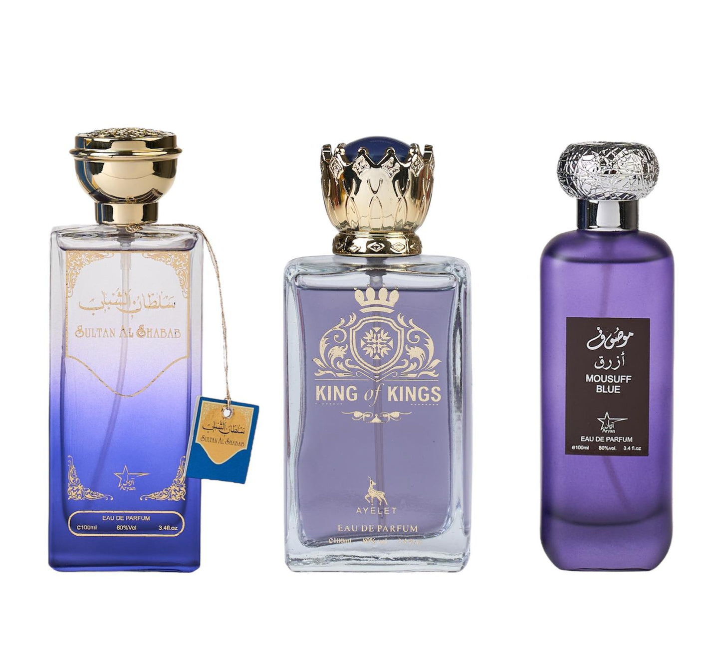 Set 3 Parfumuri Orientale De Barbati - King of Kings + Mousuff Blue + Sultan Al Shabab