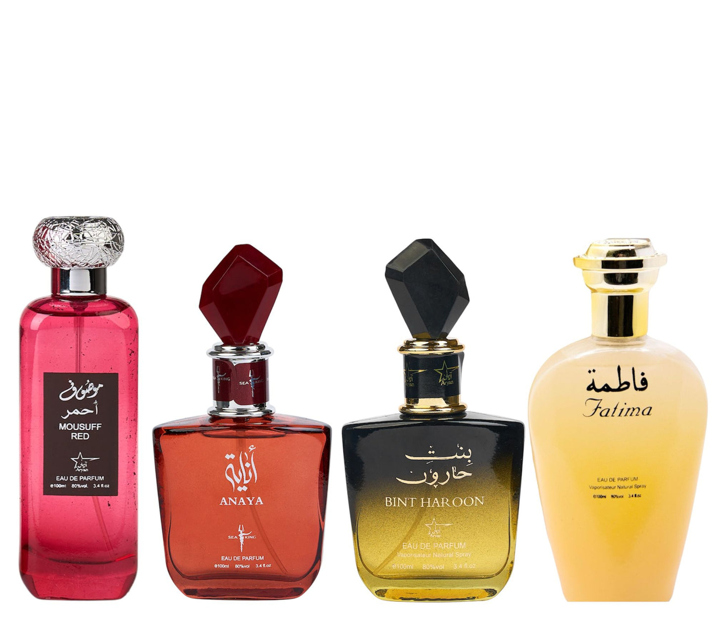 Set 4 Parfumuri Orientale De Dama - Mousuff Red + Anaya + Bint Haroon + Fatima