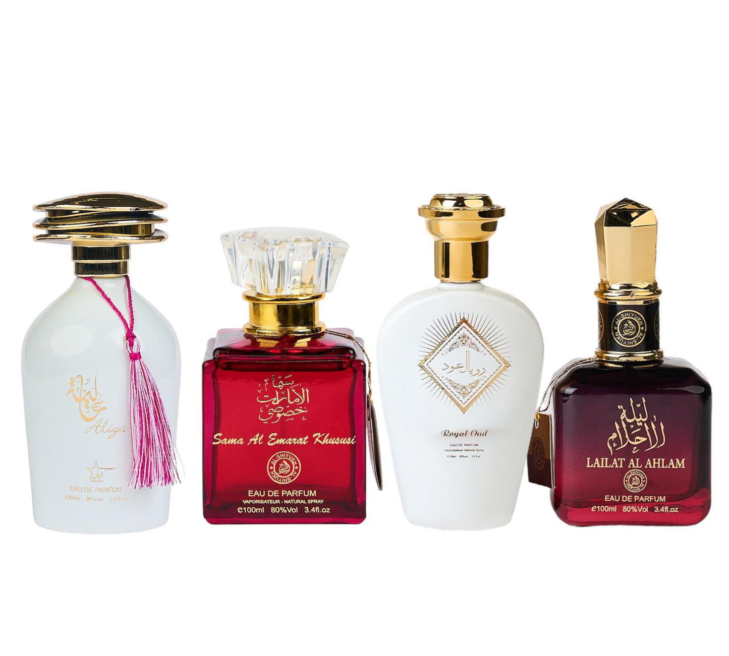 Set 4 Parfumuri Orientale de Dama - Aliya + Sama Al Emarat + Royal Oud + Lailat Al Ahlam