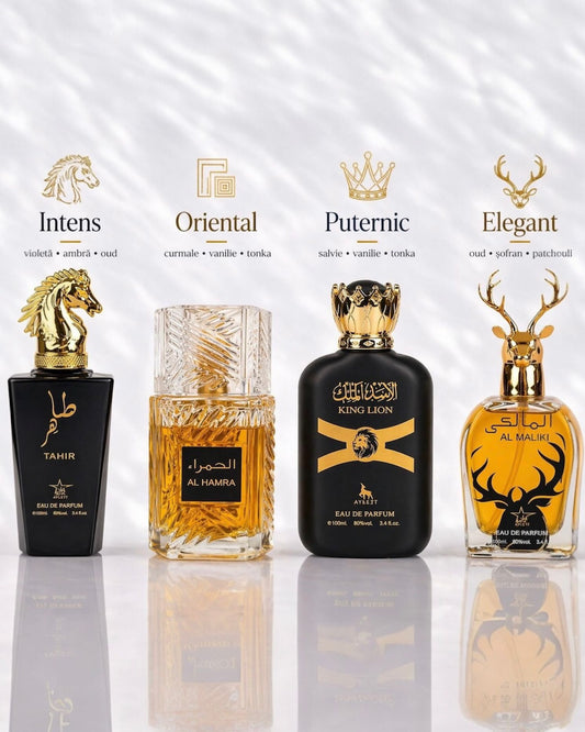 Set 4 Parfumuri Orientale Barbatesti - Tahir + King Lion + Al Hamra Royal + Maliki