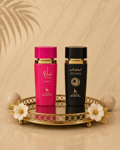 Set 2 Parfumuri Orientale (Dama + Barbat) - Sara Candy + Apollo Black