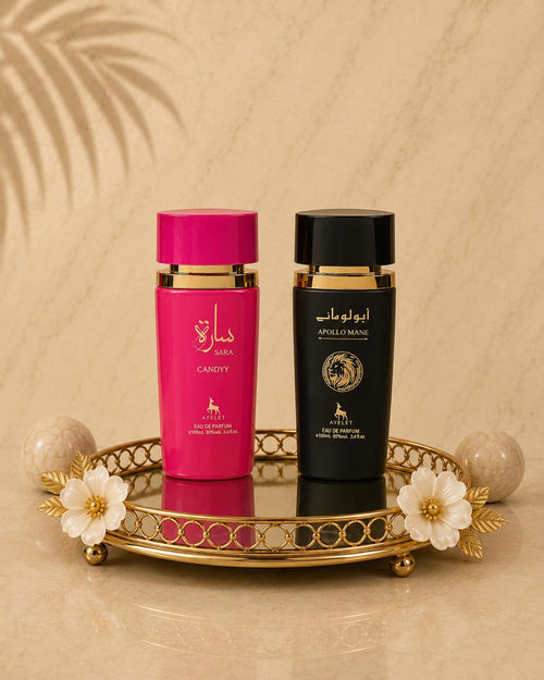 Set 2 Parfumuri Orientale (Dama + Barbat) - Sara Candy + Apollo Black