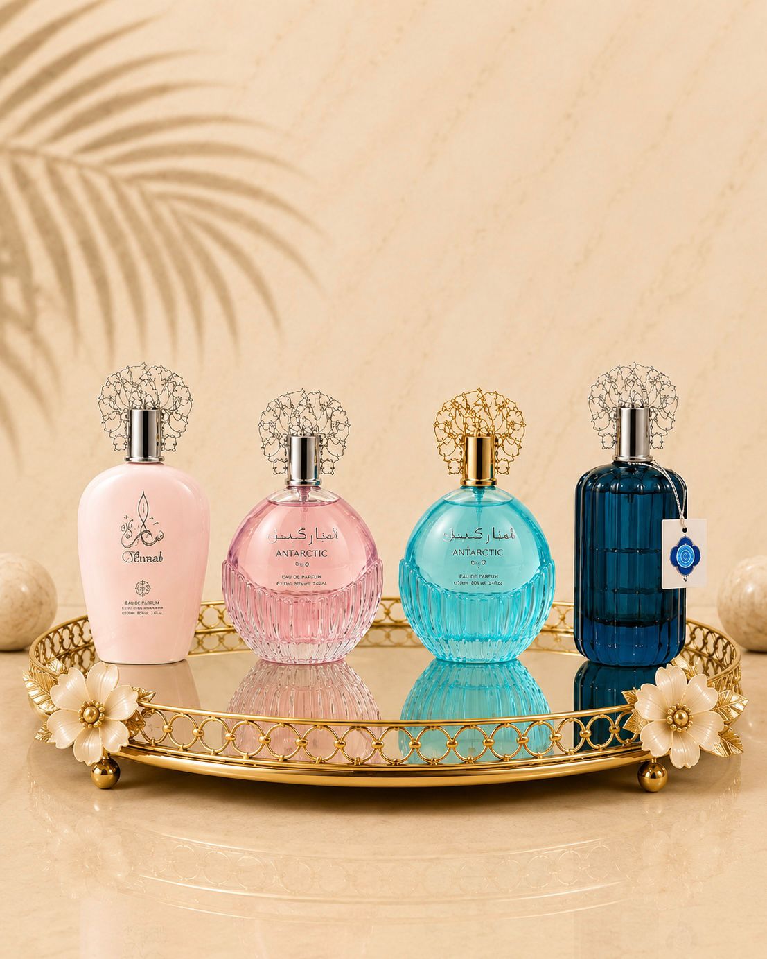 Set 4 Parfumuri Orientale ( 2xDama + 2xBarbat ) - Sarah + Antartic Pink + Antartic Blue + Majd al Emarat