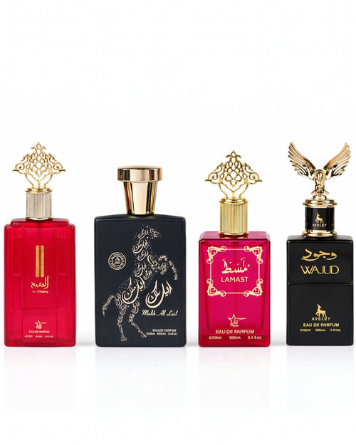 Set 4 Parfumuri Orientale (2xDama + 2xBarbati) - Al Khaleej + Malik al Lail + Lamast + Wajud