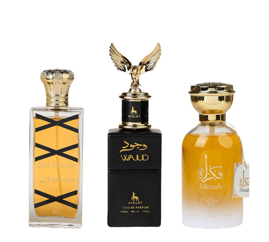 Set 3 Parfumuri Orientale De Barbati - Oud Moody + Wajud + Fikrah