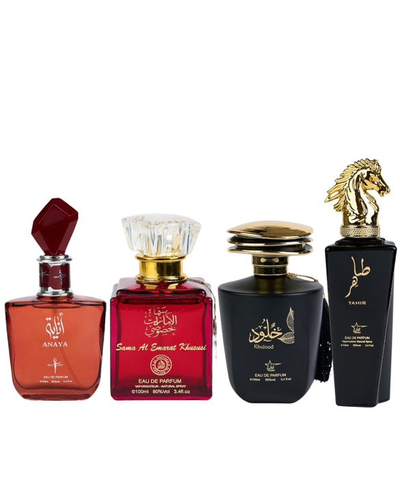 Set 4 Parfumuri Orientale ( 2xDama + 2xBarbat) - Anaya + Sama Al Emarat + Khulood + Tahir