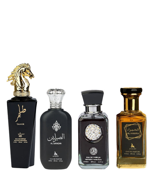 Set 4 Parfumuri Orientale Barbatesti - Tahir + Al Sayadin+ Crystal Black + Al Hamra