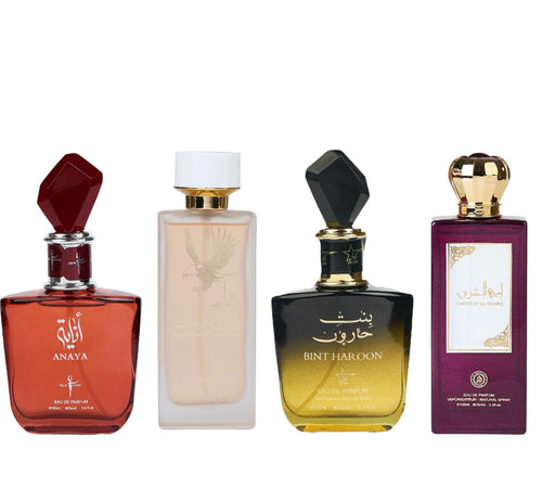 Set 4 Parfumuri Orientale ( 2xDama + 2xBarbat ) - Anaya + Shaheen Emarat + Bint Haroon + Ameera al Sharq