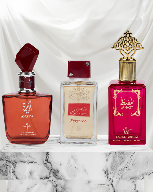 Set 3 Parfumuri Orientale De Dama - Anaya + Faqt Abiyad + Lamast
