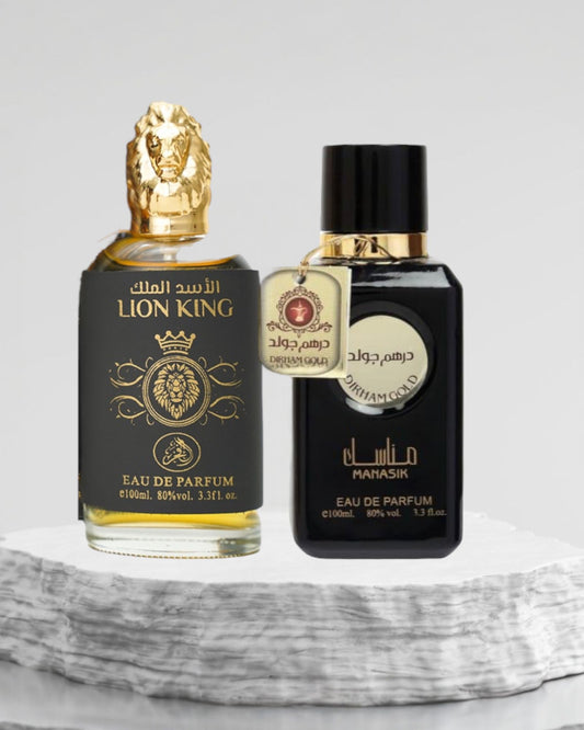 Set 2 Parfumuri Orientale De Barbati - Lion King + Dirham Gold