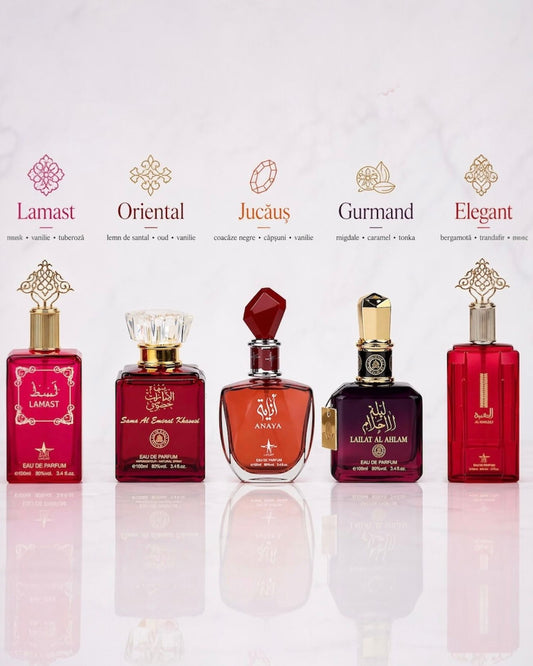 Set 5 Parfumuri Orientale De Dama - Al Khaleej + Sama Emarat + Anaya + Lailat Ahlam + Lamast