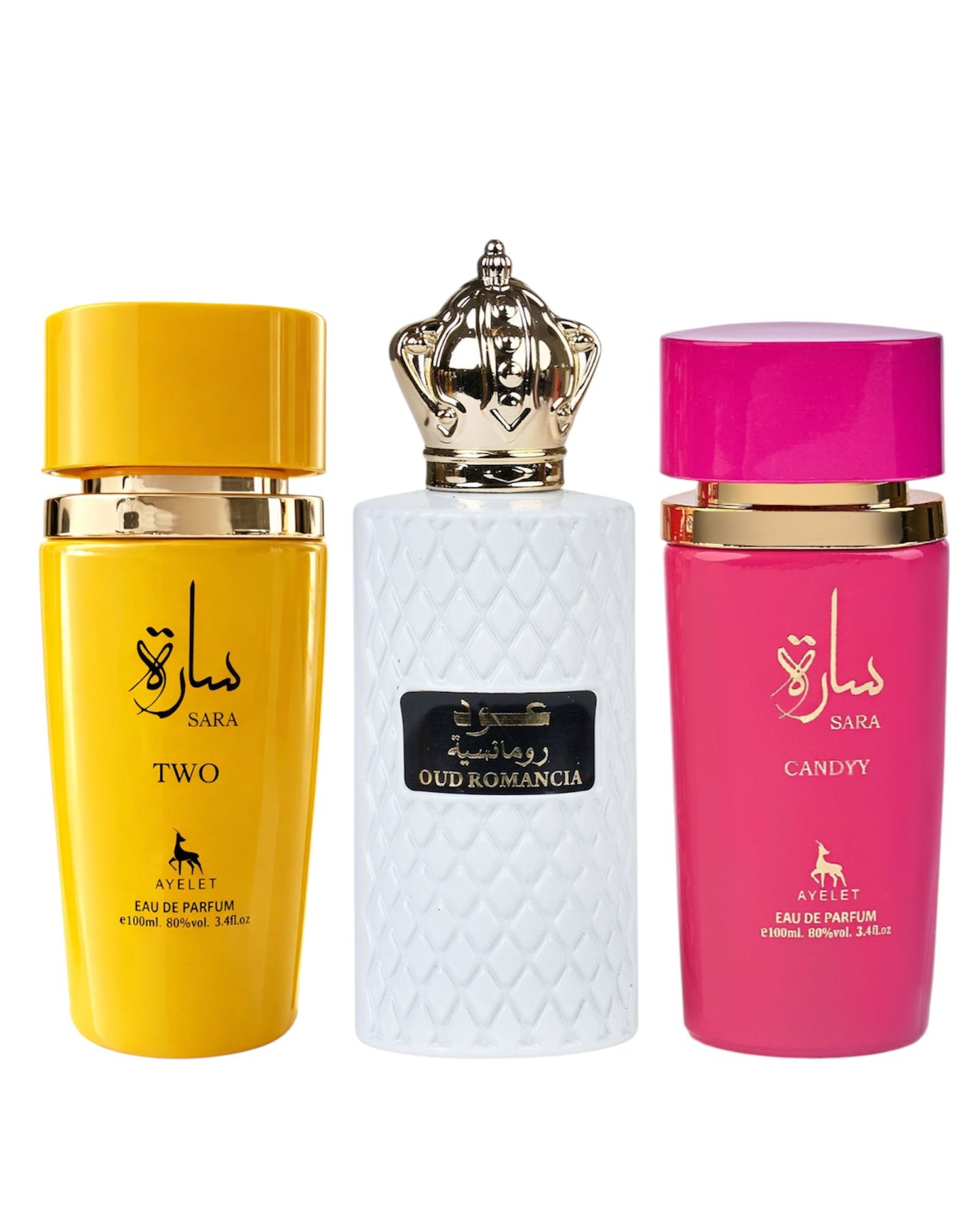Set 3 Parfumuri Orientale de Dama - Sara Two + Oud Romancia + Sara Candy