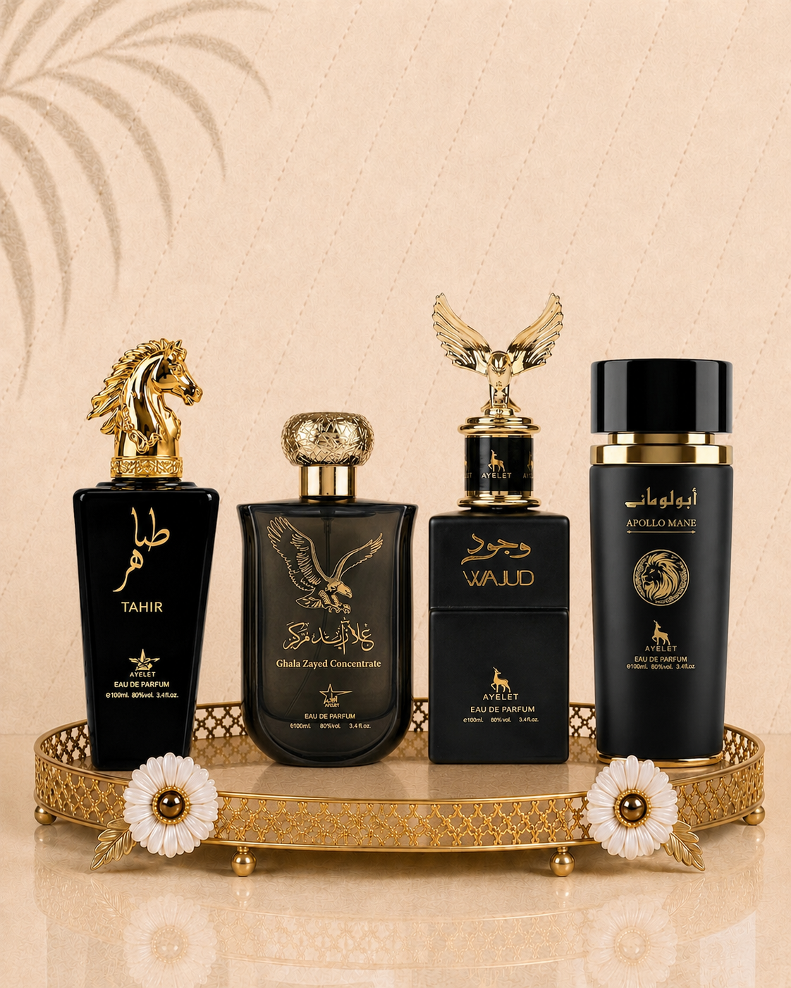 Set 4 Parfumuri Orientale Barbatesti - Tahir + Apollo Black + Ghala Zayed Concentrate + Wajud