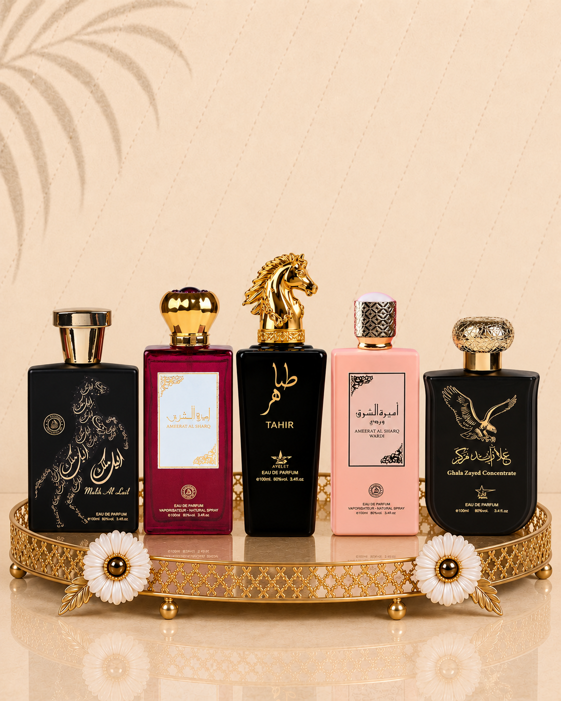 Set 5 Parfumuri Orientale (2xDama + 3xBarbat) - Ameerat Al Sharq + Ameerat Al Sharq Wardi + Tahir Gold + Malik Al Lail + Ghala Zayed Concentrate