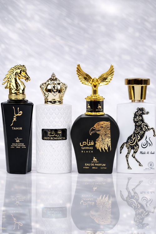 Set 4 Parfumuri Orientale Barbatesti - Qannas Black + Malik al Arab + Tahir + Oud Romancia