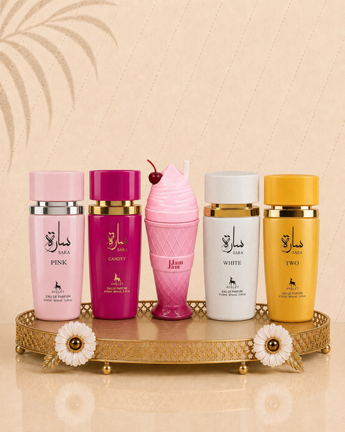 Set 5 Parfumuri Orientale De Dama - Sara Candy + Sara White + Sara Pink + Sara Two + Jam Jam Pink