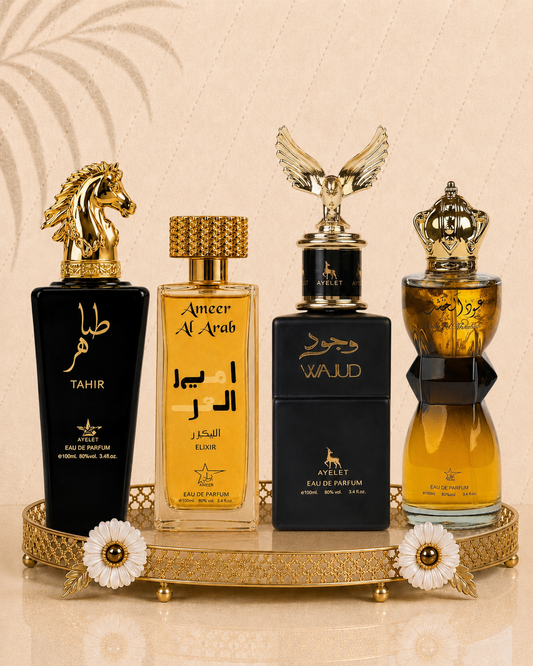 Set 4 Parfumuri Orientale De Barbati - Ameer Arab Elixir + Tahir + Wajud + Oud Al Khashab