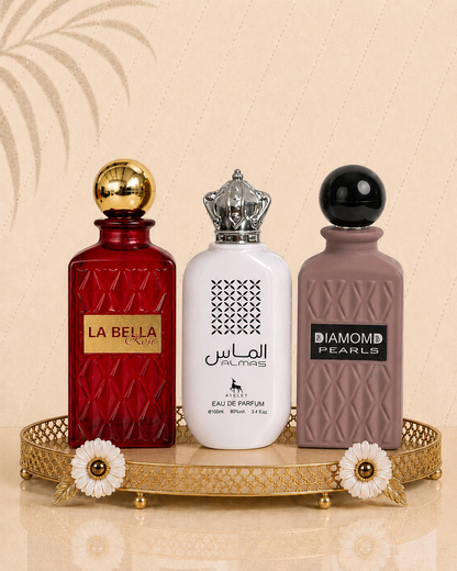 Set 3 Parfumuri Orientale De Dama - Diamond Pearls + La Bella + Almas