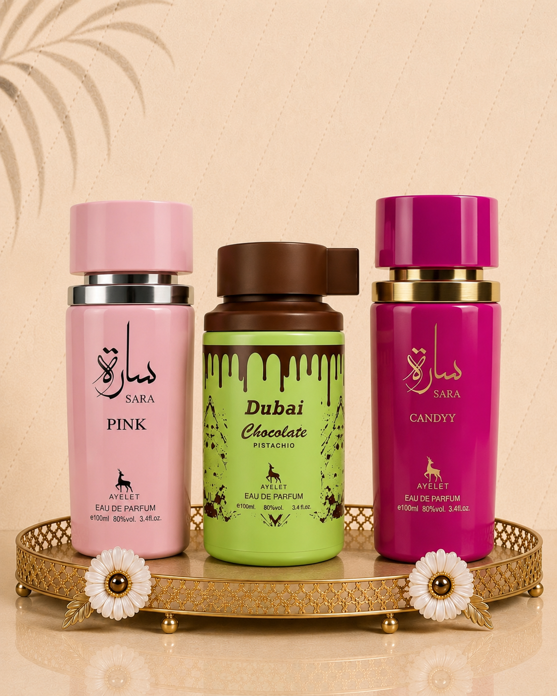 Set 3 Parfumuri Orientale de Dama - Sara Candy + Dubai Choco + Sara Pink