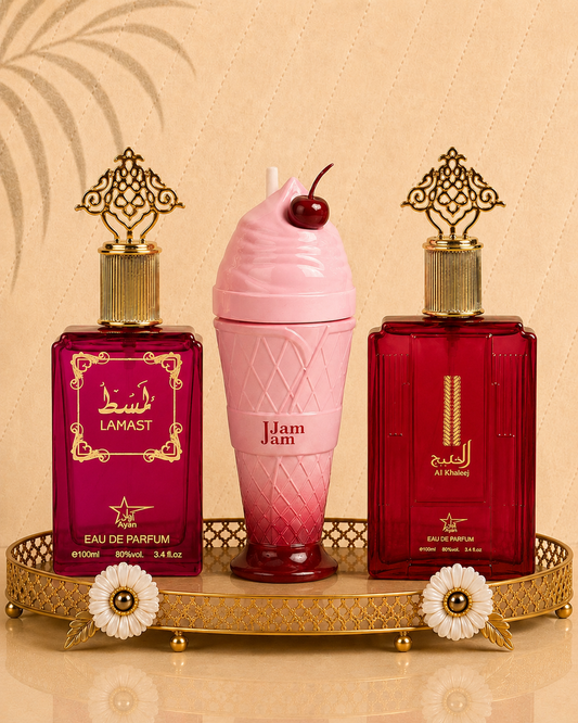 Set 3 Parfumuri Orientale de Dama - Lamast + Jam Jam + Al Khaleej