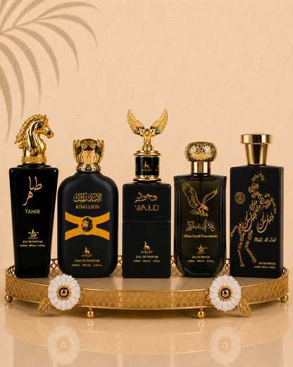 Set 5 Parfumuri Orientale Barbatesti - Tahir + King Lion + Ghala Zayed Concentrate + Malik al Lail + Wajud