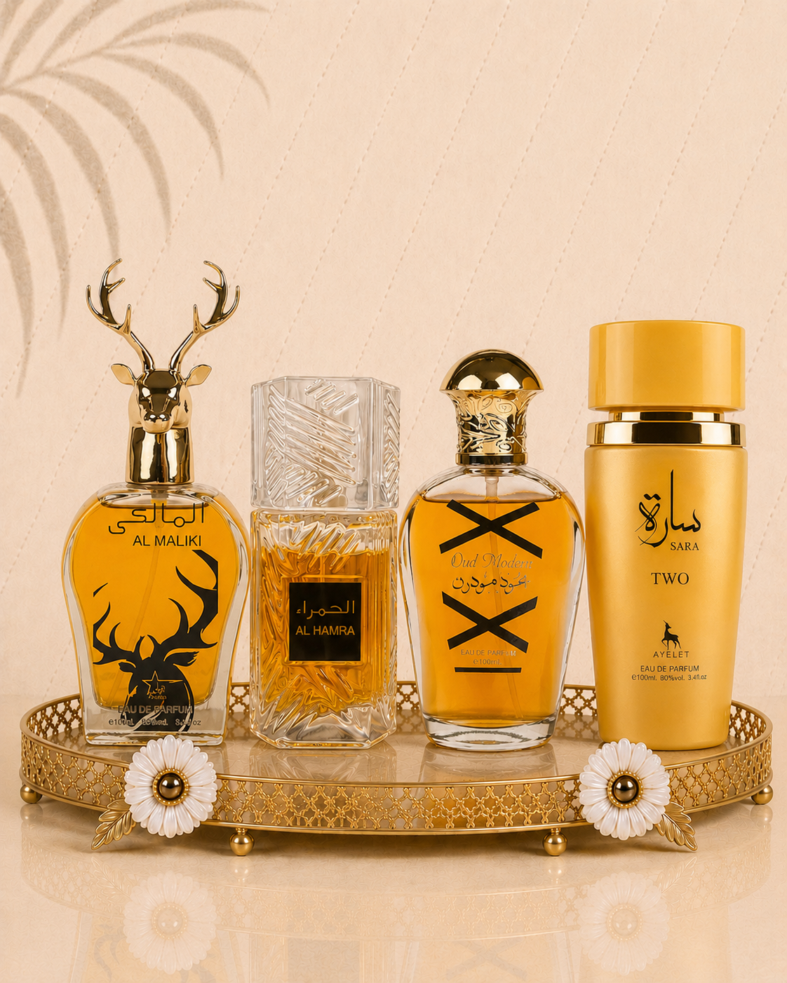 Set 4 Parfumuri Orientale (2xDama + 2xBarbati) - Al Hamra Royal + Oud Modern + Sara Two + Maliki