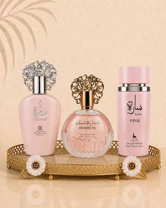 Set 3 Parfumuri Orientale De Dama - Sarah + Antartic Pink + Sara Pink