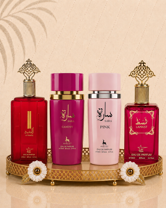 Set 4 Parfumuri Orientale De Dama - Al Khaleej + Sara Candy + Sara Pink + Lamast