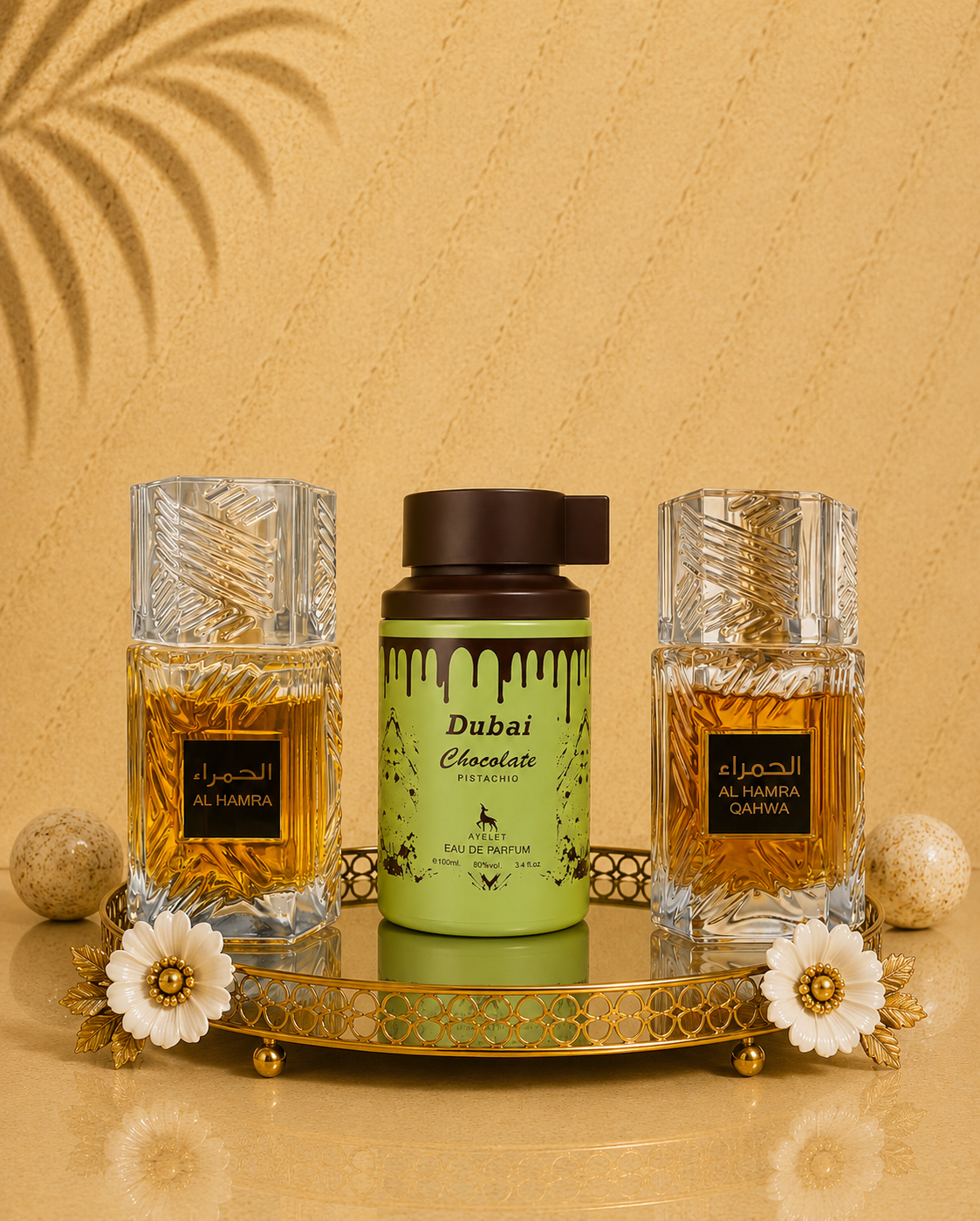 Set 3 Parfumuri Orientale De Barbati 100 ML - Al Hamra Royal + Dubai Choco + Al Hamra Qahwa
