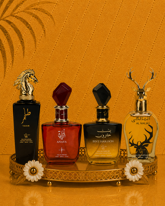 Set 4 Parfumuri Orientale (2xDama + 2xBarbati) - Tahir + Anaya + Bint Haroon + Maliki