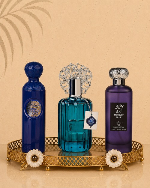 Set 3 Parfumuri Orientale De Barbati - Attar Gissah Blue + Majd Al Emarat + Mousuff blue