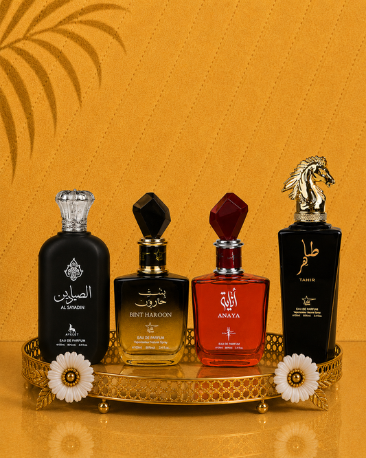 Set 4 Parfumuri Orientale (2xDama + 2xBarbati) - Al Sayadin + Anaya + Bint Haroon + Tahir