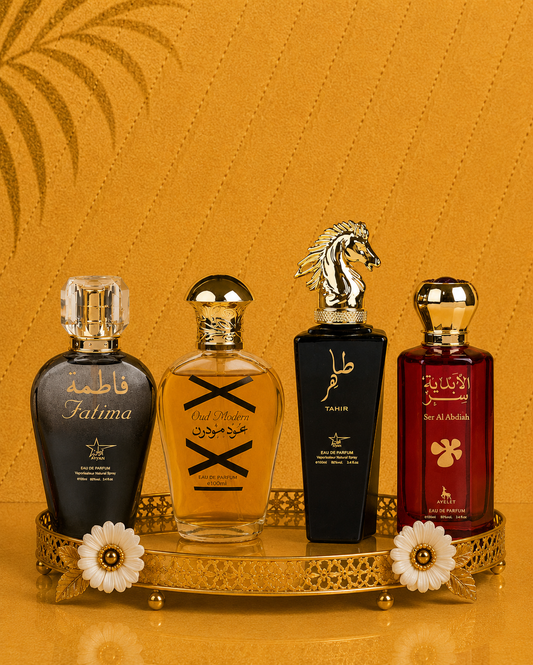 Set 4 Parfumuri Orientale ( 2xDama + 2xBarbat) - Fatima Black + Oud Modern + Tahir + Ser al Abdiah