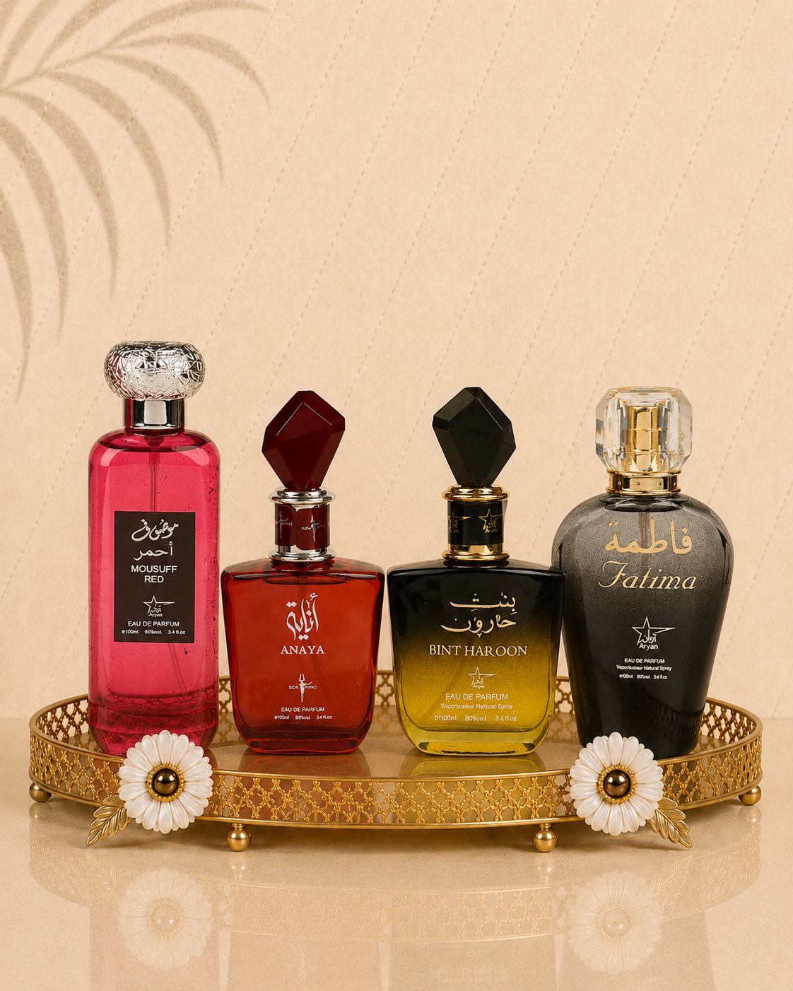 Set 4 Parfumuri Orientale De Dama - Mousuff Red + Anaya + Bint Haroon + Fatima Black