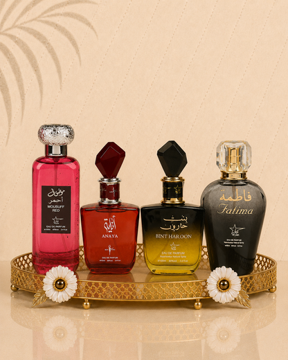Set 4 Parfumuri Orientale De Dama - Mousuff Red + Anaya + Bint Haroon + Fatima Black
