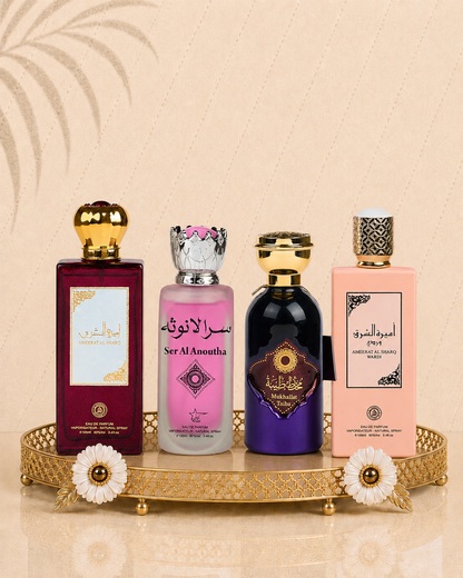 Set 4 Parfumuri Orientale ( 2xDama + 2xBarbat) - Ameerat Al Sharq + Ser Al Anoutha + Mukhallat Taiba + Ameerat Wardi