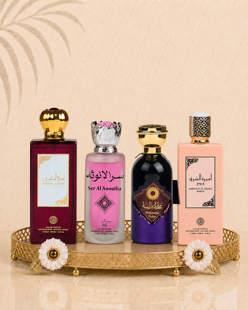 Set 4 Parfumuri Orientale ( 2xDama + 2xBarbat) - Ameerat Al Sharq + Ser Al Anoutha + Mukhallat Taiba + Ameerat Wardi