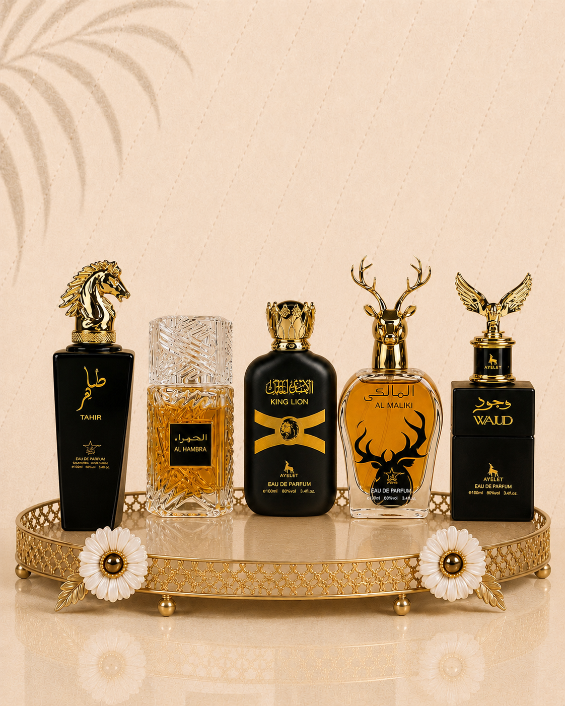 Set 5 Parfumuri Orientale Barbatesti - Tahir + King Lion + Al Hamra Royal + Maliki + Wajud