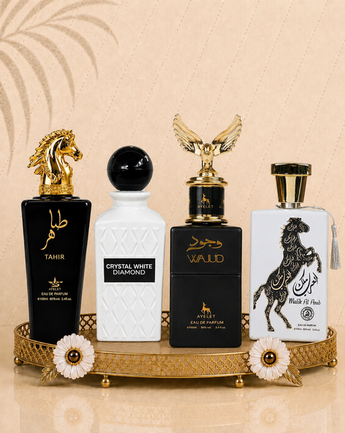 Set 4 Parfumuri Orientale Barbatesti - Wajud + Malik al Arab + Tahir + Crystal White Diamonds