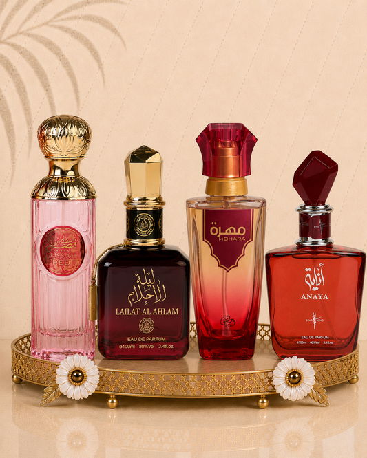 Set 4 Parfumuri Orientale de Dama - Gissah Red + Lailat Ahlam + Mohara + Anaya