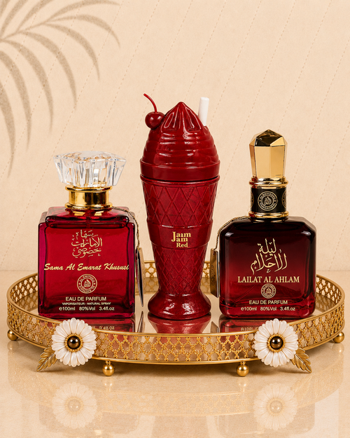 Set 3 Parfumuri Orientale De Dama - Sama Emarat + Jam Jam Red + Lailat Ahlam