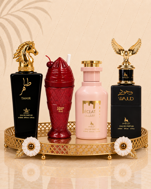 Set 4 Parfumuri Orientale (2x Barbat + 2x Dama) - Tahir + Jam Jam Red + Eclat + Wajud
