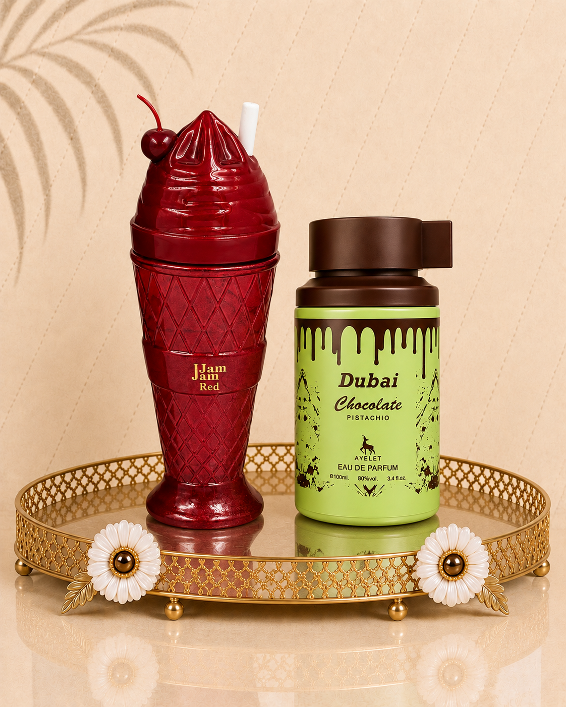 Set 2 Parfumuri Orientale de Dama - Dubai Chocolate + Jam Jam Red