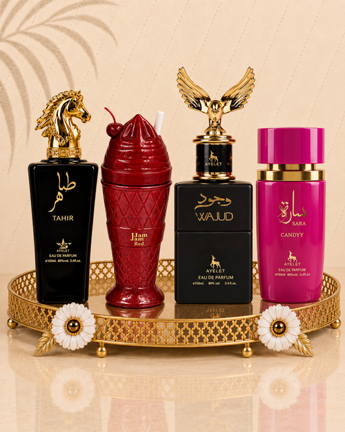 Set 4 Parfumuri Orientale (2x Barbat + 2x Dama) - Tahir + Jam Jam Red + Dubai Choco + Sara Candy