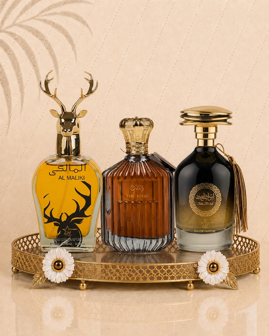 Set 3 Parfumuri Orientale De Barbati - Al Maliki + The King + Ibda Al Oud
