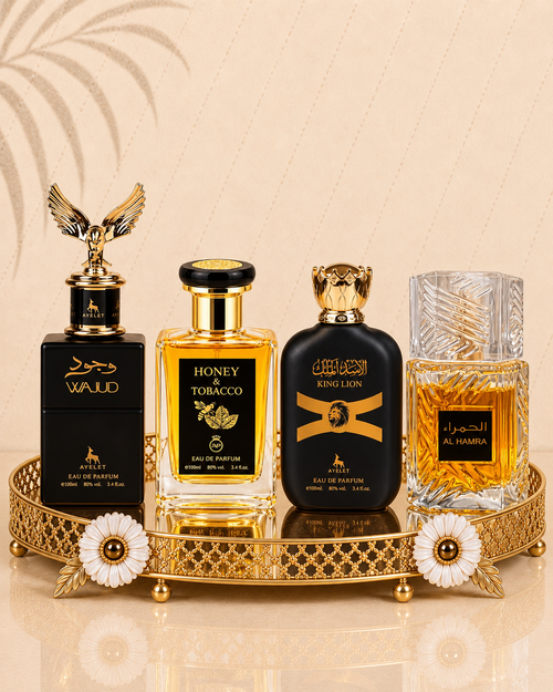 Set 4 Parfumuri Orientale De Barbati - Wajud + Al Hamra + King Lion + Honey & Tobacco
